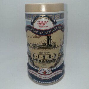 Vintage Miller High Life 1989 Great American Achievements Steamer Beer Stein Mug